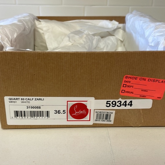 Christian Louboutin White Lizard Effect Leather Point-toe Slip-on Zarli Mules - Picture 13 of 15